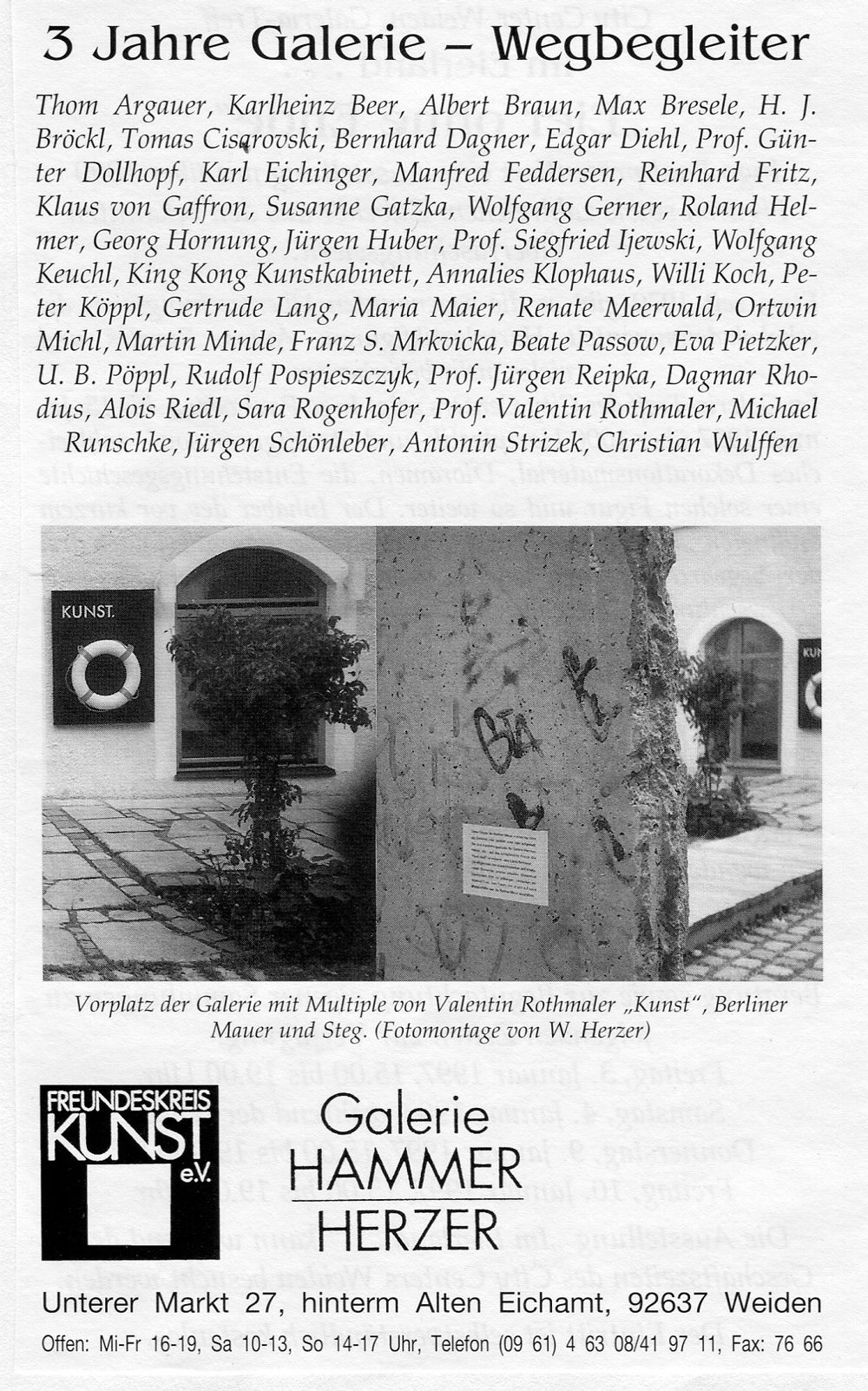 3 Jahre Galerie – Wegbegleiter
