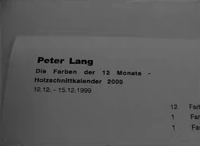 Peter Lang Holzschnitt